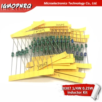 

12values*10pcs 120pcs 0307 1/4W 0.25W inductor 1uH-1MH component sample kit 1UH 10UH 22UH 33UH 47UH 100UH 150UH 220UH 330UH ETC.