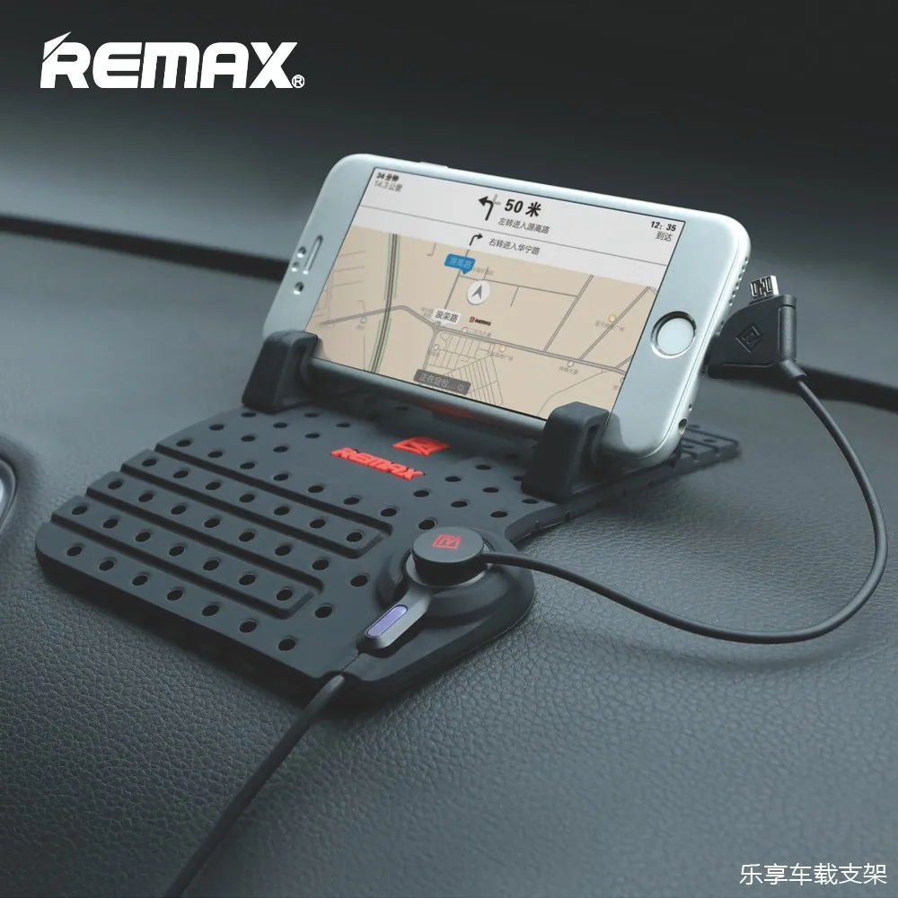 Remax Mobile Phone Car Holder With Charger USB Cable For