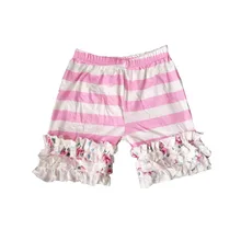 Милые розовые шорты для девочек; детская одежда из органического хлопка; Эксклюзивная одежда для детей