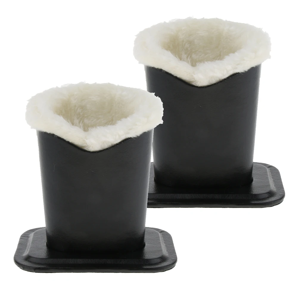2pcs White Plush Lined Eyeglass Holder Glasses Protective Stand Case Anti-Scratch Soft Smooth Plush Lining