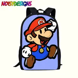 Noisydesigns Супер Марио Bros. Принт детская школьная сумка рюкзак Детская Школьная обувь для мальчиков и девочек Mochila Infantil мультяшный чехол