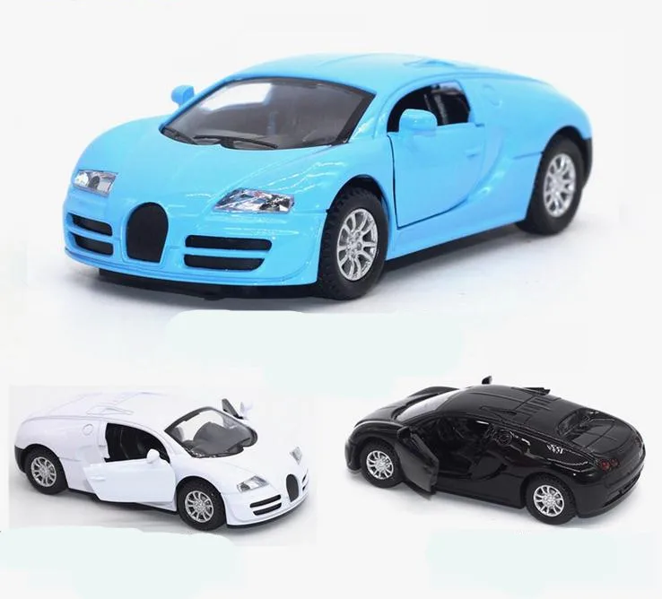 

High imitation Bugatti alloy model car, 1: 34 alloy pull back car toys,, music &flash, toy vehicles, free shipping