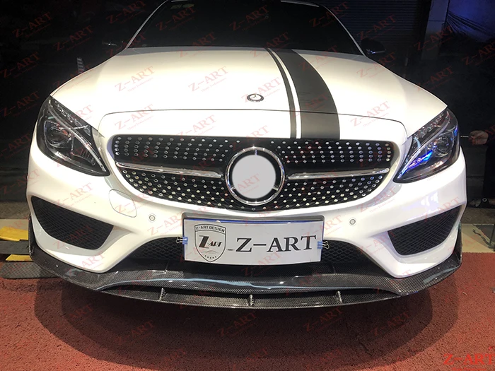Z ART aerokit из настоящего углеродного волокна для Mercedes benz W205 AMG комплект корпуса C class