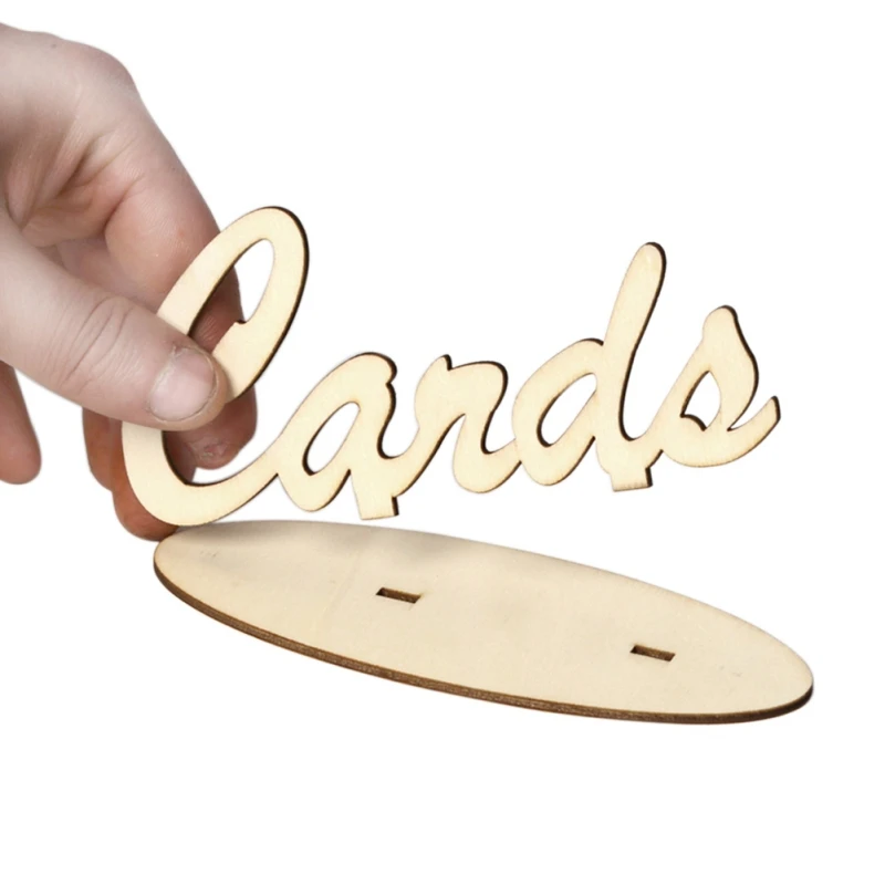 

Wooden Card Wedding Supplies DIY Gift Business Card Reminder Card Wedding Decoration Freestanding Sign