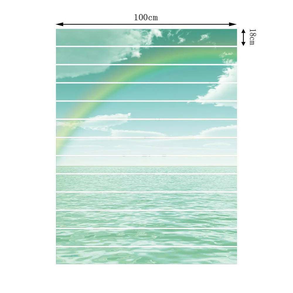 Красивая Радуга море дома DIY двери ремонт обои самоклеющиеся ПВХ лестницы наклейки водонепроницаемый лестницы Фреска 6 шт./13 шт