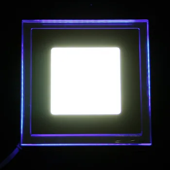 

10W Glasses Square LED Recessed Wall Ceiling Panel Lights downlight AC85-265V Warm white,indoor lighting For Home Lamp