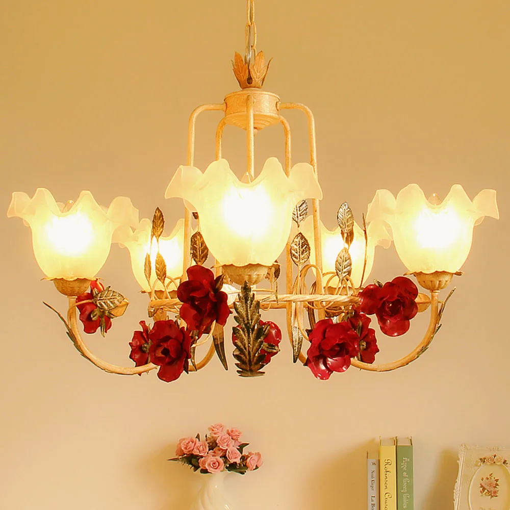 

Chandeliers for The Bedroom LED Modern Dining Room Chinese Chandelier 110-220v Home Lighting Wrought Iron Nursery Lamp Luminaria