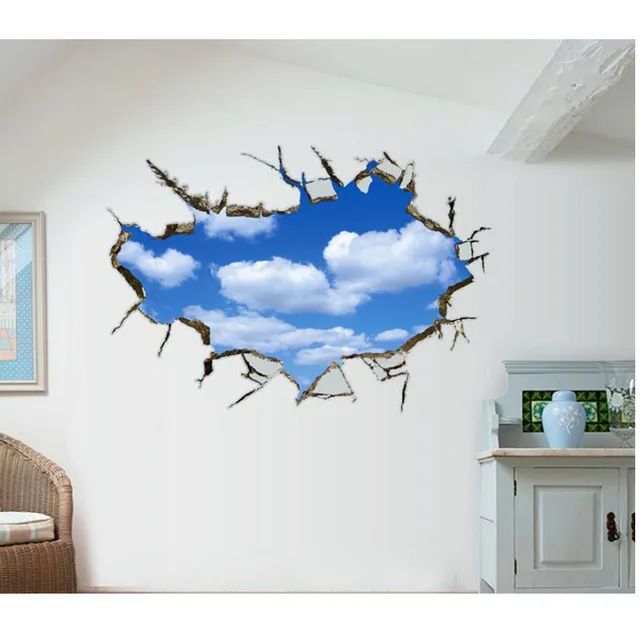 sky clouds 3d ceiling stickers pvc material wall stickers diy floor