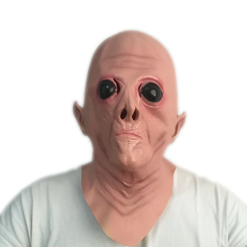 Реалистичные наземные и латексные маски для взрослых НЛО инопланетянин полная голова ужас маска Хэллоуин маскарад партии косплей костюм реквизит