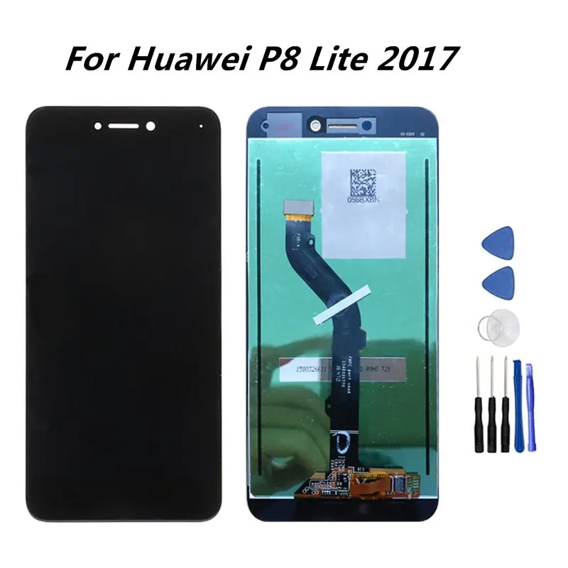 For Huawei P8 Lite 2017 LCD Display Touch Screen Digitizer Assembly With Frame Replacement For Huawei