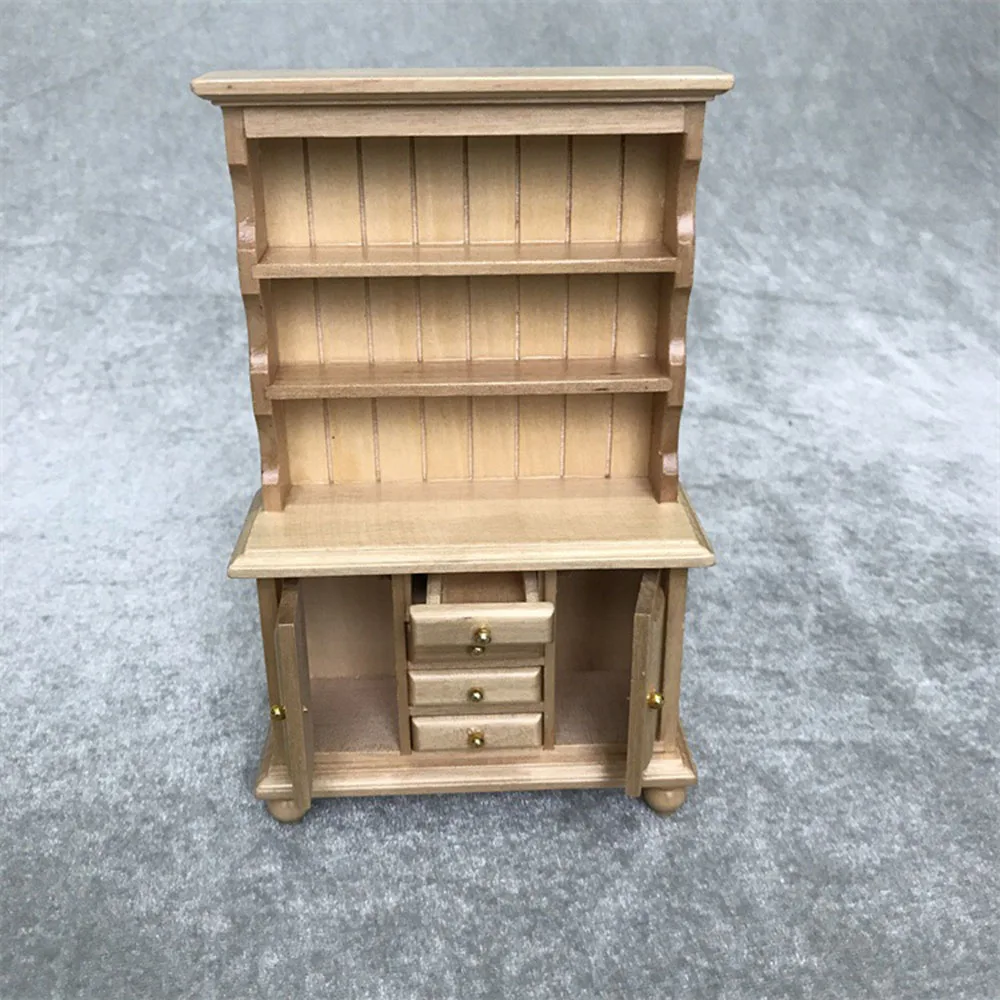 1/12 دمية مصغرة اكسسوارات البسيطة خشبية مجلس الوزراء محاكاة الأثاث دولاب خزانة لعب لل دمية ديكورات منزلية