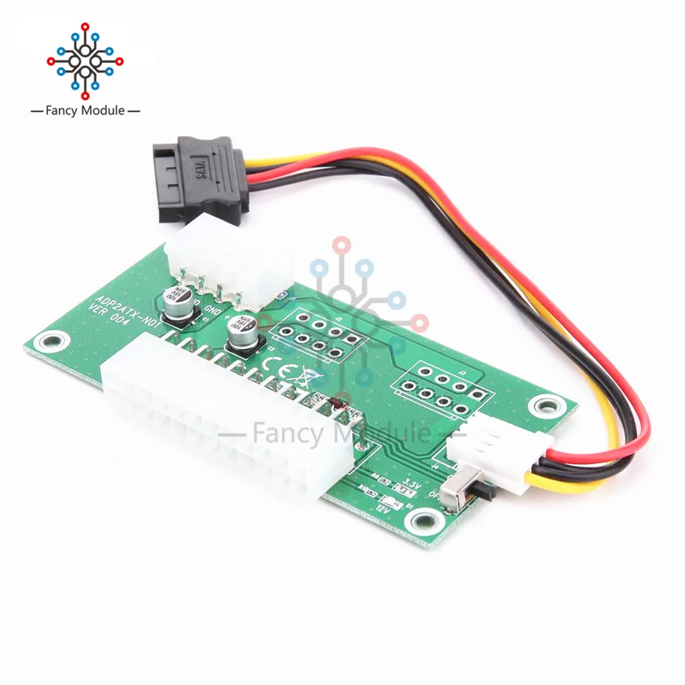 24Pin PC سطح المكتب ATX المزدوج PSU امدادات الطاقة مزامنة كاتب موسع كابل ل تعدين البيتكوين توسيع ديد مع مفتاح يدوي