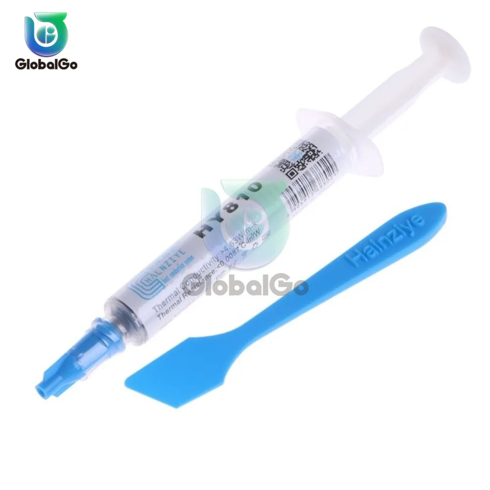 2G HY810-OP2G CPU Thermal Grease with A Plastic Tool Grey Silicone Compound Thermal Paste Conductive Heatsink Plaster For CPU gd900 1 3 7 15 30g hot thermal conductive grease paste silicone plaster sink compound for cpu cooler cooling heatsink plaster pa