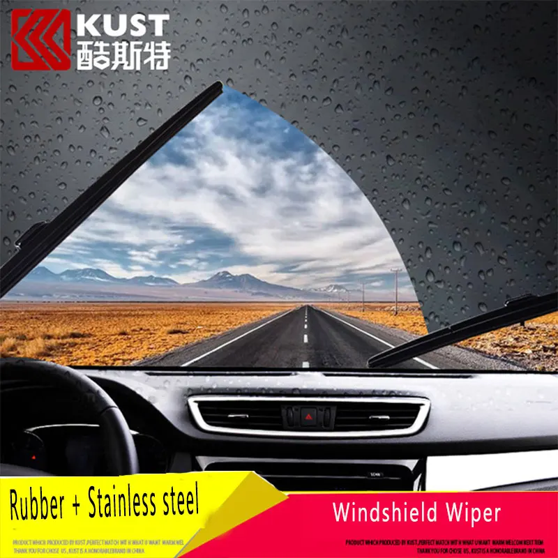 KUST 2PCS OF Rain Water Windshield Wiper For X trail 2014 2015 2016 font b Exterior