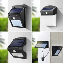 Светодиодный светильник на солнечной батарее, уличный светильник с датчиком движения PIR, открытый водонепроницаемый светильник для садовой дорожки, аварийной безопасности, ночной Светильник