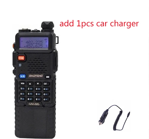 Ham радио hf трансивер BAOFENG UV-5R 3800mAh 136-174/400-520 Mhz двухдиапазонный двухсторонний радио CB walkie talkie Бесплатные гарнитуры - Цвет: add 1pcs car charger