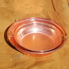 Ручной работы из чистой меди горячий горшок толстый суп горшок с ручкой высокое качество домашнего ресторана использования