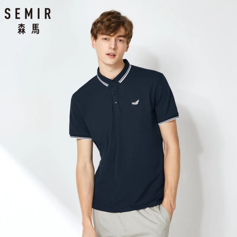 SEMIR Polo рубашка мужская летняя с отворотом повседневная коротким рукавом 2019 новая
