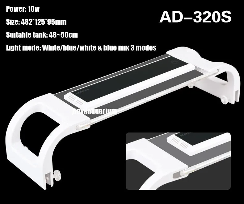 Светодиодный светильник аквариумное растение для выращивания аквариума 110v~ 240v мини нано Белый Синий термометр