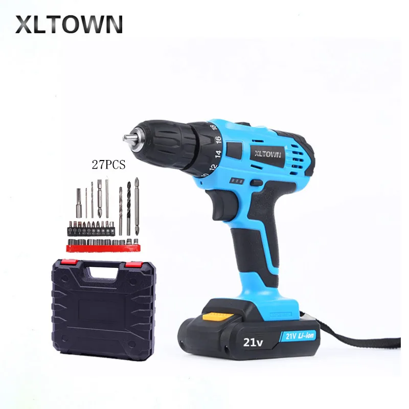 

XLTOWN 21V hand Electric drill Rechargeable lithium battery electric screwdriver cordless Electric drill Power Tools Drill bits