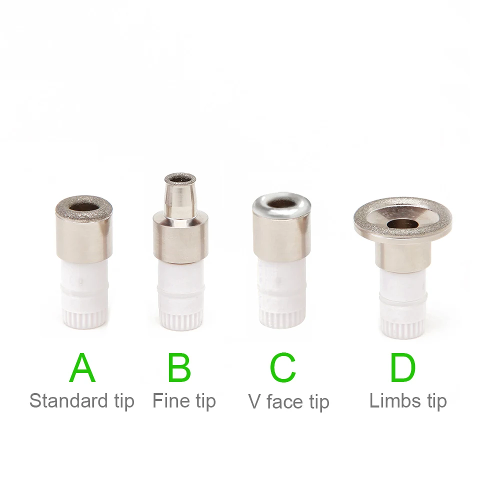 

NEWDERMO Standard tip/V face massage tip/Fine tip/Limbs tip Diamond Machine Removal wrinkle Dead Skin Peel Machine