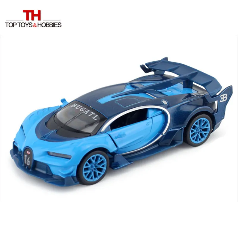 1/32 литой под давлением Bugatti Veyron GT Модель автомобиля красный/синий/желтый со звуком и светильник коллекция автомобиля игрушки для мальчика Детский подарок