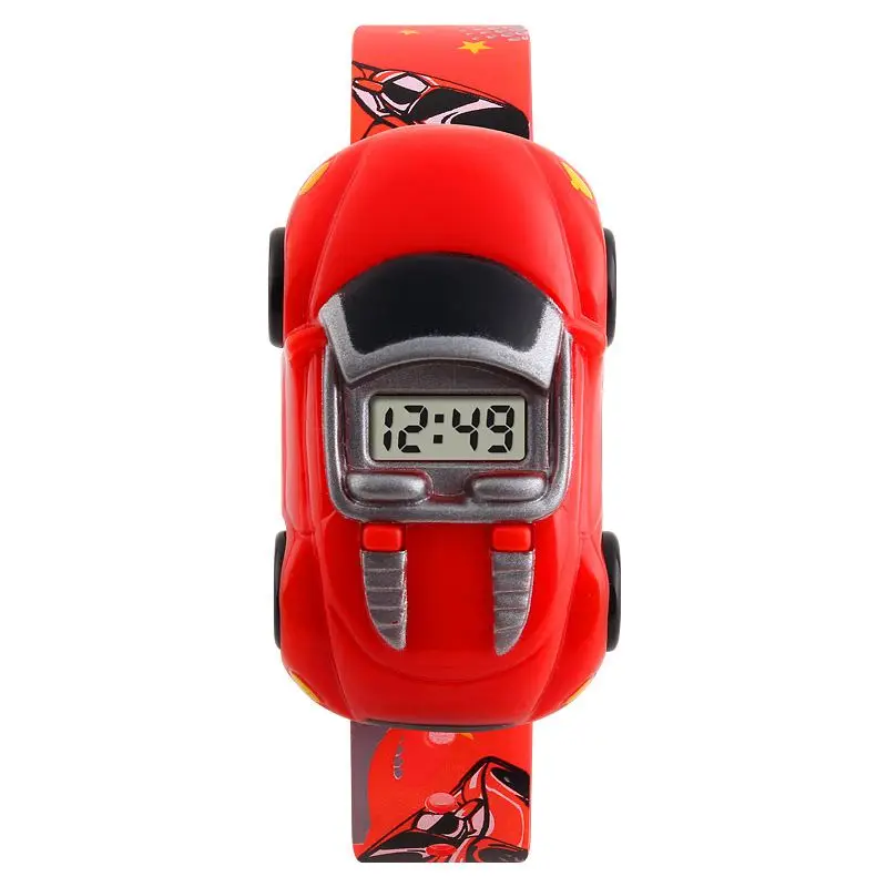 SKMEI брендовые Детские спортивные часы с мультяшным автомобилем