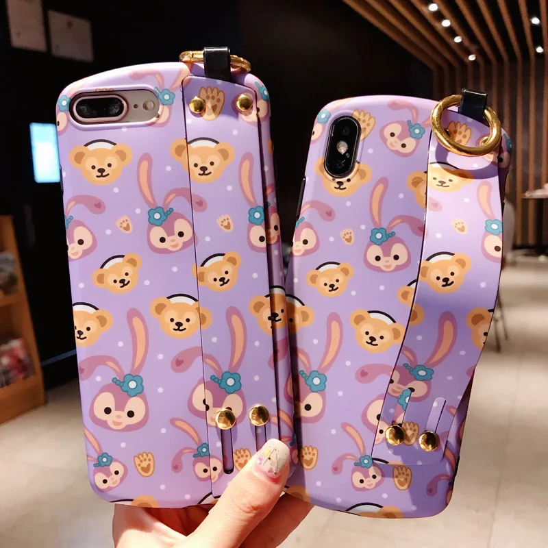 Чехол для iphone X XR XS max Cute Minnie mickry Duffy 8 plus 7 6 S p мягкий чехол подставка держатель |