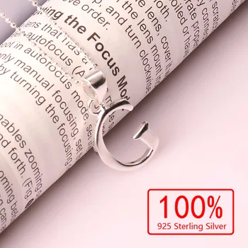 

5pcs 100% 925 sterling silver necklace G letter Pendant necklace Women round bead chains Souvenirs lover's gifts silver jewelry