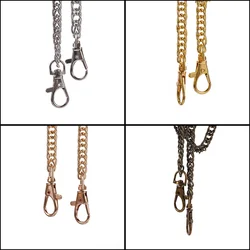 40-120cm Metal Chain For Shoulder Bags Handbag Buckle Handle DIY Chain Bag Strap Accessories Hardware Double Woven Iron Chain