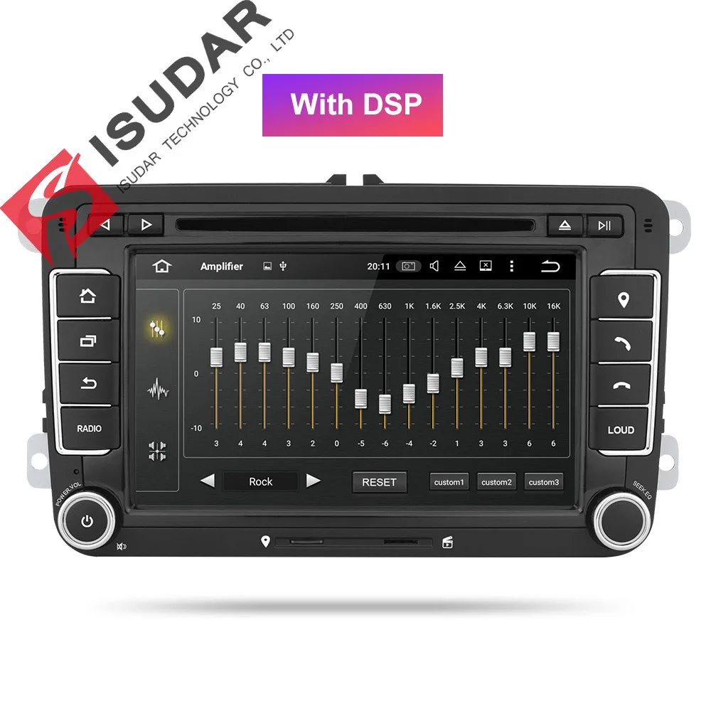 Isudar 2 Din Авто Радио Android 9 для VW/Volkswagen/POLO/Golf/Skoda/Octavia/Seat/Leon gps Автомобильный мультимедийный ram 4 игровой ноутбук плеер DSP - Цвет: ROM 32GB With DSP