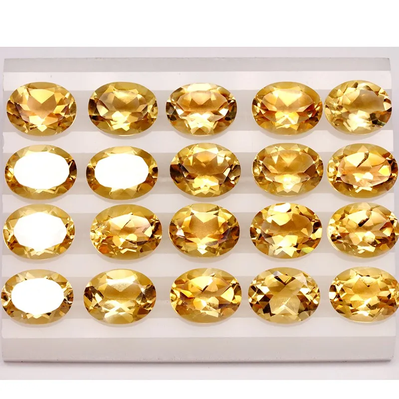 Gemstone Citrine Natural Yellow creastly Loose Gemstone Oval 7X9mm 10pcs Normal Cut Used For Ring Pendant Earring jewelry design