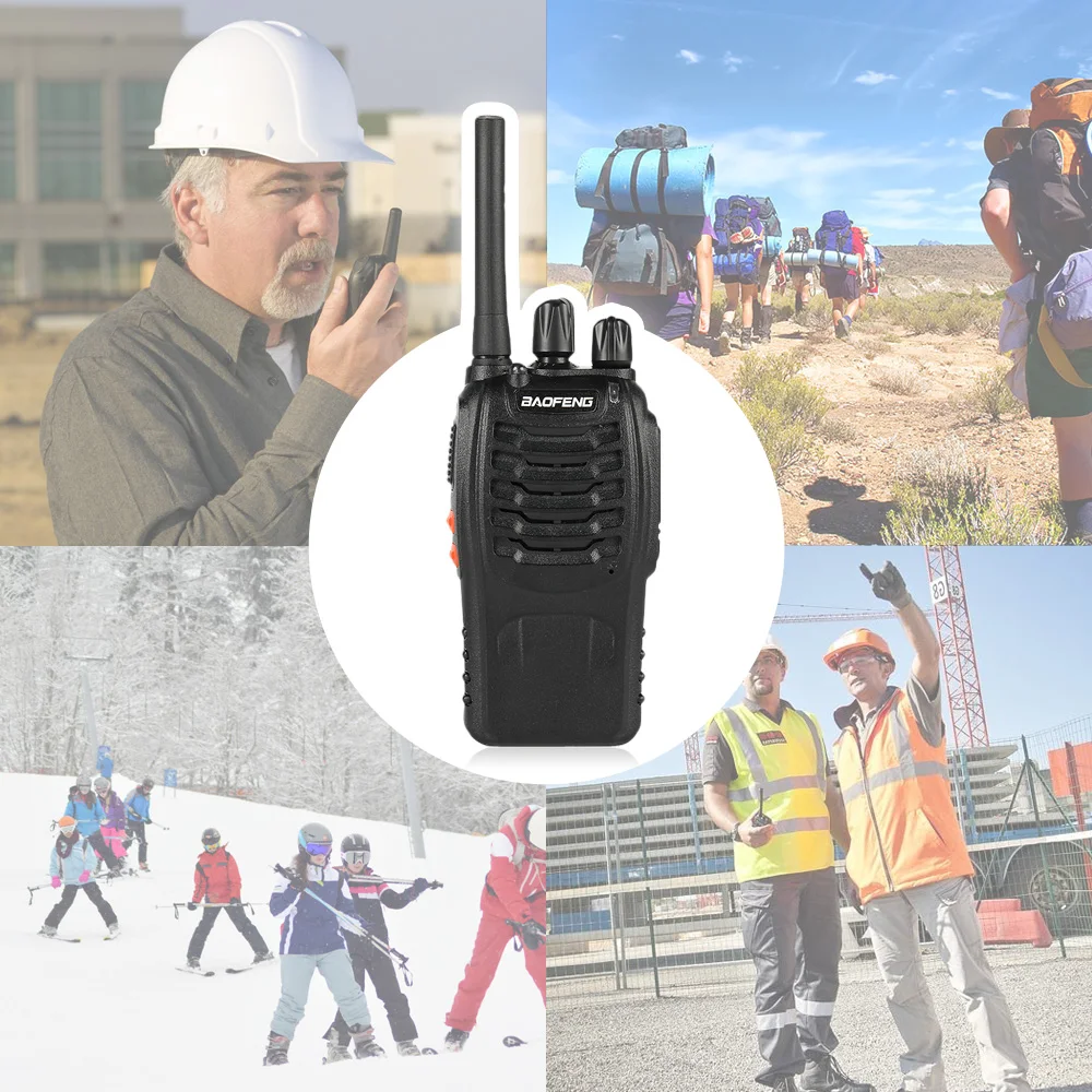 Рация Baofeng PMR 4 шт. портативная двухсторонняя рация UHF 446 МГц 0 5 Вт 16 каналов с USB