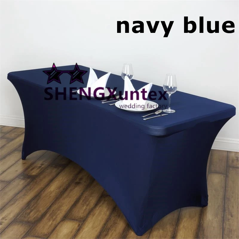 Free shipping Navy Blue Color Spandex Table Cover \ Table Clothin