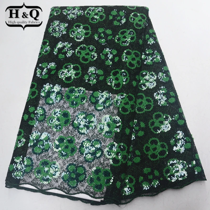 

Latest arrival Organza lace French Sequined lace fabric High Quality African embroidered lace fabric 5 Yards/pcs for Garment