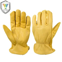 OZERO новые рабочие перчатки козья кожа рабочие сварочные перчатки защитные садовые мото износостойкие перчатки 0004