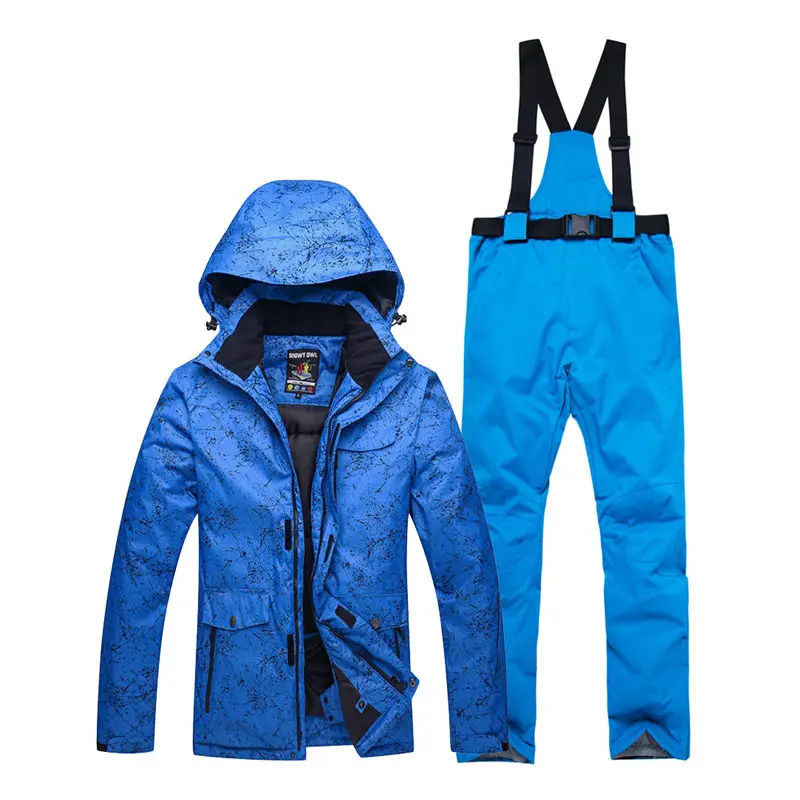 30 blue Adult Ski Clothing Snowboarding sets waterproof windproof Breathable outdoor Snow suit