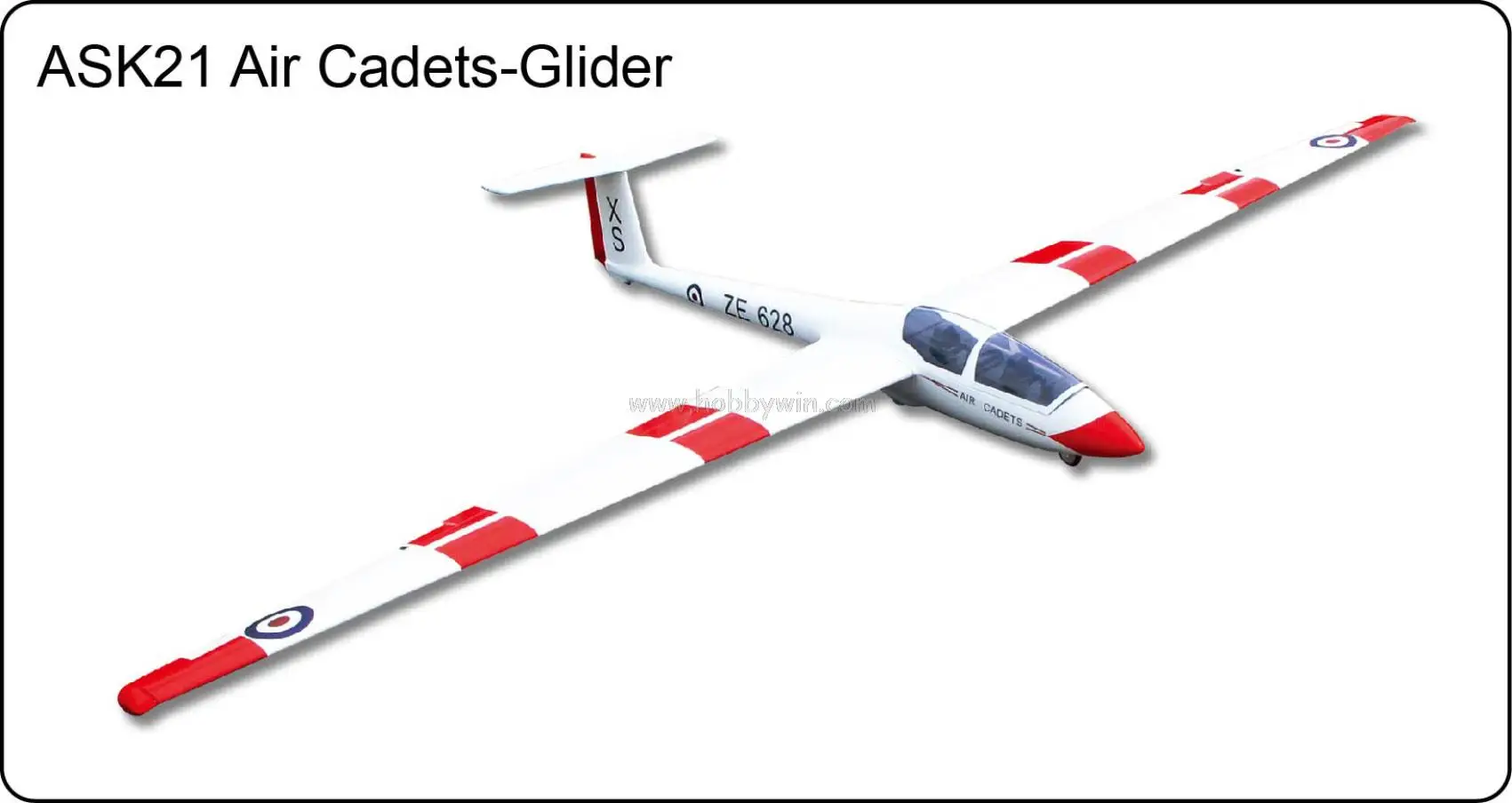 ASK-21 Air Cadets Electric Glider 2600mm KIT with Motor & Propeller wholesale price dropship