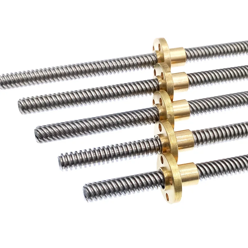 

Lead Screw T8 500mm Linear Guide 3D Printers Parts helical pitch 1mm 2mm 4mm 8mm 10mm 12mm 14mm Trapezoidal Screws with nut