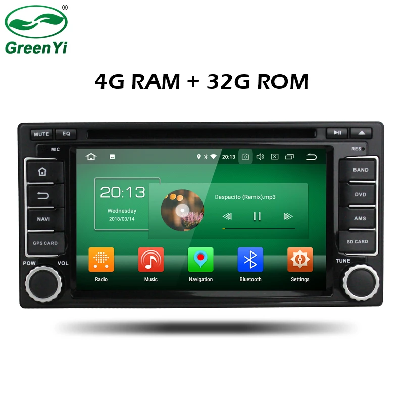 

GreenYi 4GB RAM 2 Din 6.2" Android 8.0 PC Car DVD GPS For Subaru Forester Impreza 2008-2011 4G TV Bluetooth RDS Radio Multimedia