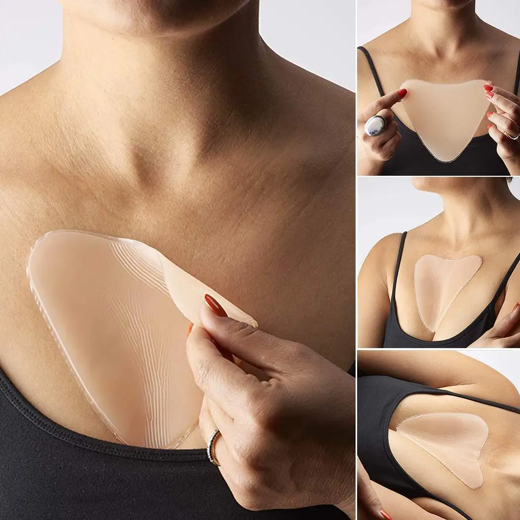 

Cleavage Wrinkle Prevention Reusable Anti Aging Wrinkles Invisible Love Heart Chest Pad All Skin Types