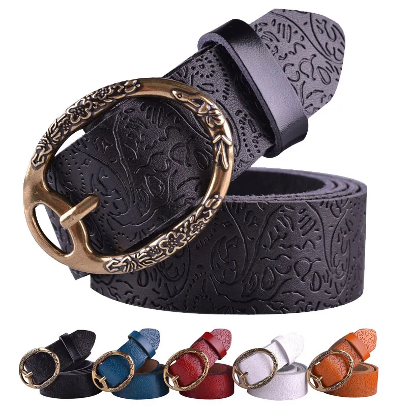 summer style 100 genuine leather women belt women strap female pin