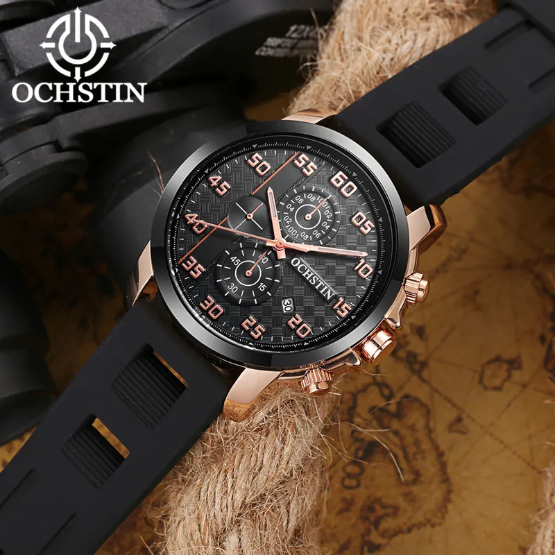Часы мужские кварцевые с силиконовым ремешком в стиле милитари|wristwatch brand|wristwatch for