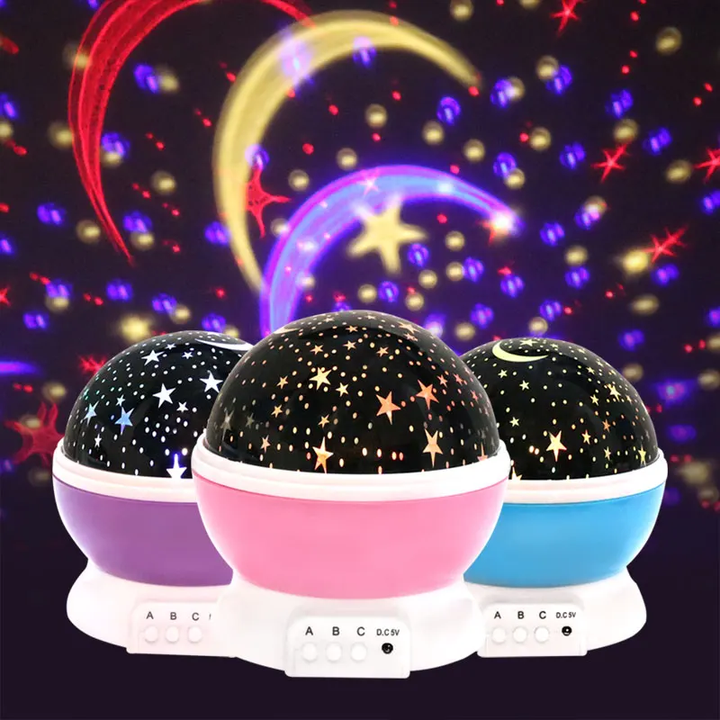 Новинка светящиеся игрушки Звезды Луна звездное небо светодиодный Ночной Светильник проектор Батарея USB Ночной светильник творческий подарок на день рождения игрушки для детей