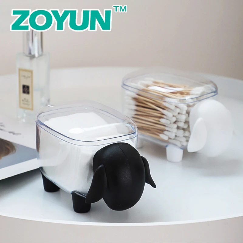 

Acrylic Cotton Swab Makeup Organizer Storage Box Make Up Cotton Pad Holder Portable Container Cosmetics Organizer Storage Case