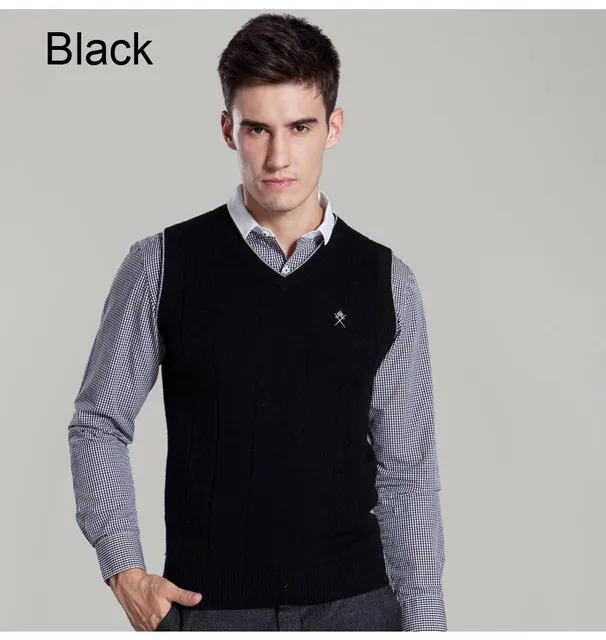 New genuine cashmere sweater men wool pullover vest Australian wool