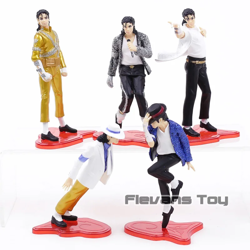 

MJ Michael Jackson The King of POP PVC Statue Figures Collectible Model Toys 5pcs/set
