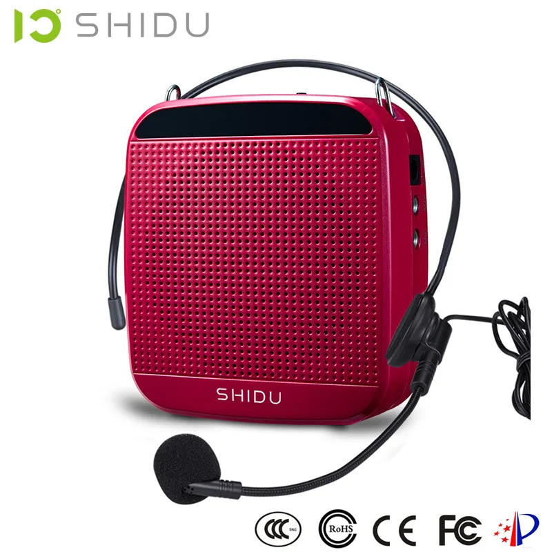 18 Вт, высокая мощность, мини портативный микрофон, колонки, голосовой усилитель, гид, класс, громкоговоритель, 2,4G, беспроводной - Цвет: Красный