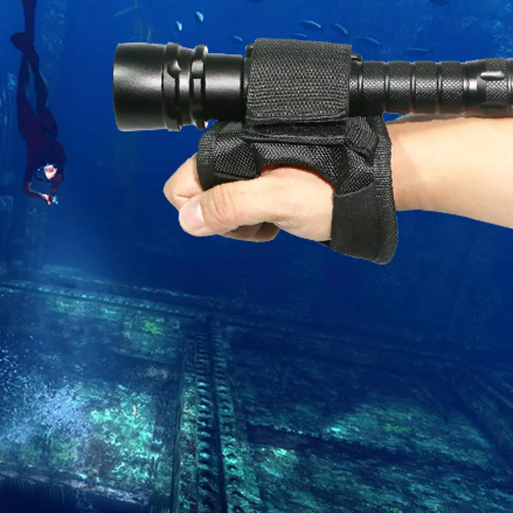 Наружное Подводное плавание с аквалангом погружение светодиодный фонарик держатель мягкий черный рука крепление ремешок перчатка