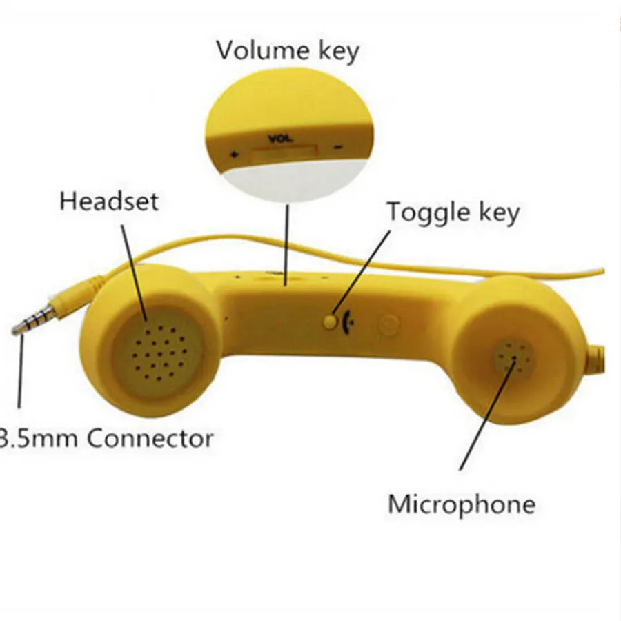 Высокое качество Ретро классический удобный телефон 3,5 мм небольшой микрофон-Динамик Приемник телефонных звонков для Iphone samsung huawei